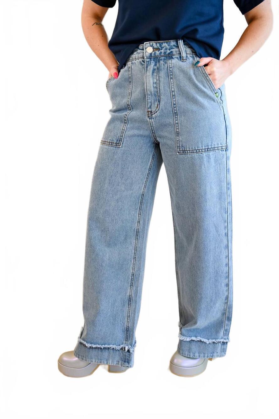 NEW FRNCH marino pines denim trouser in blue